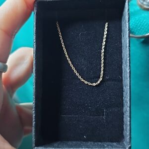 Elegant Gold Chain Necklace Gold Over Sliver S295 11.5 Adjustable